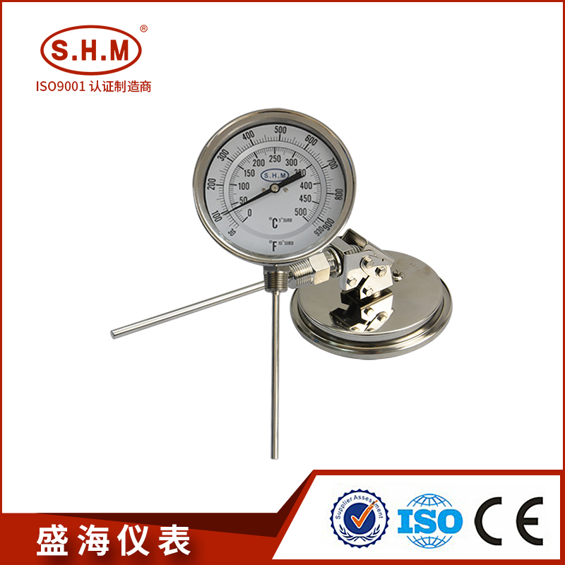 All Stainless steel bimetal thermometer adjustable angle