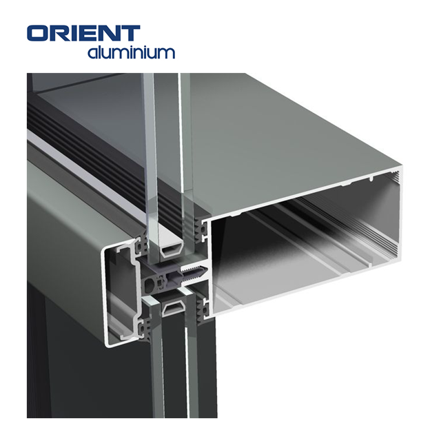Exposed frame/ hidden frame aluminium curtain wall system for project usage