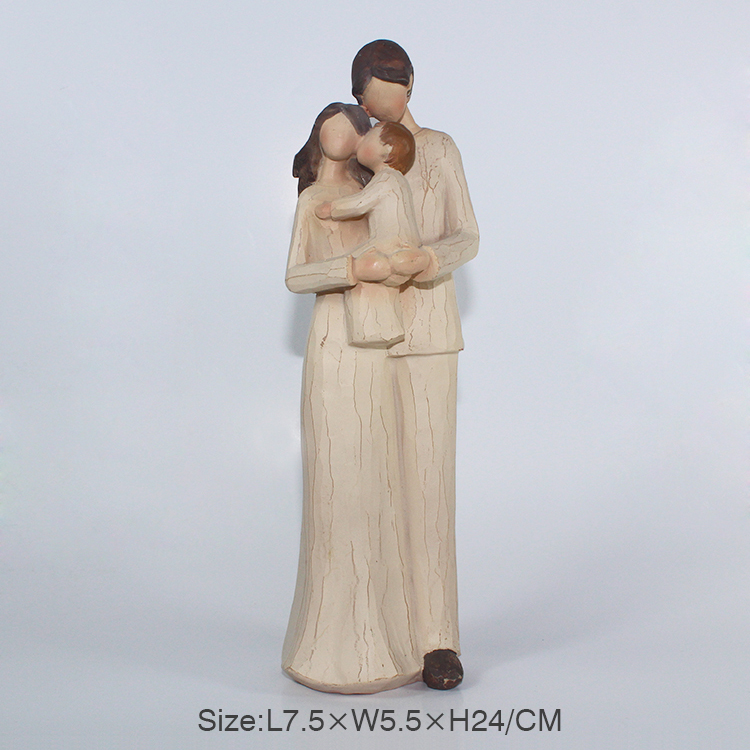 Imitation of wood resin figurine