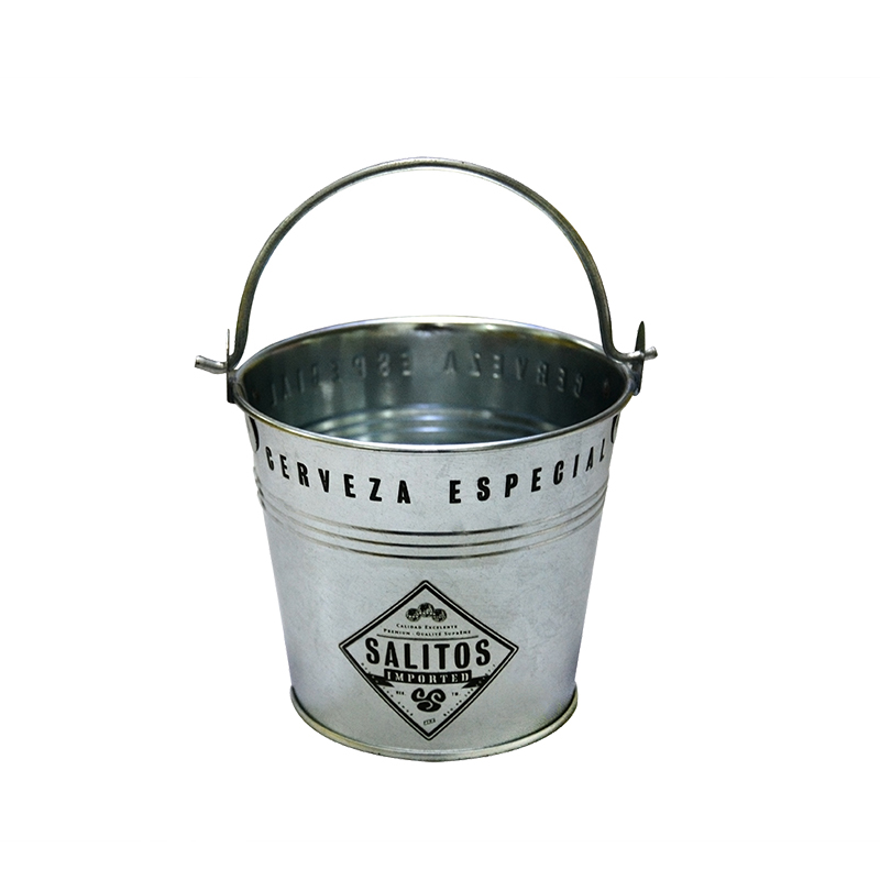Outdoor ice bucket beer ice bucket metal silver ice bucket with tongs