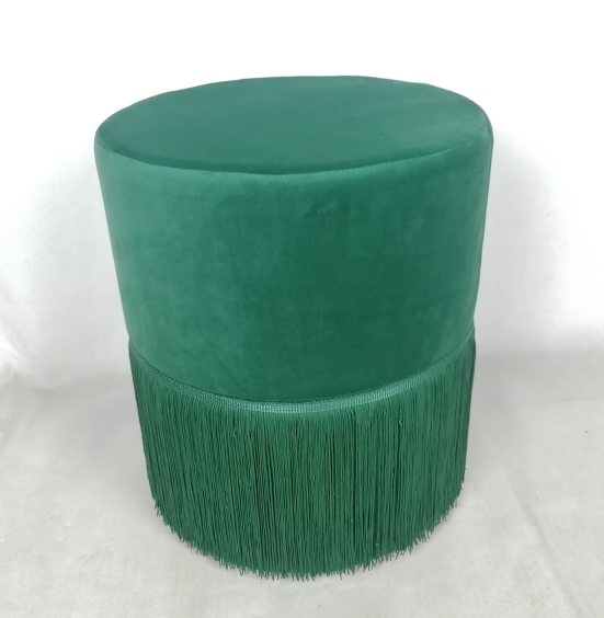YR21032701 zhengheshun bedroom furniture round pouf with tassels