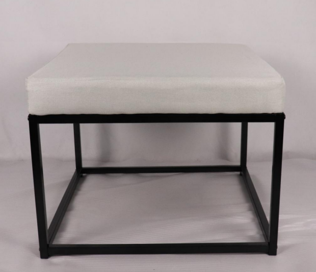 YR21032714 Zhengheshun bedroom furniture square stool with iron structure