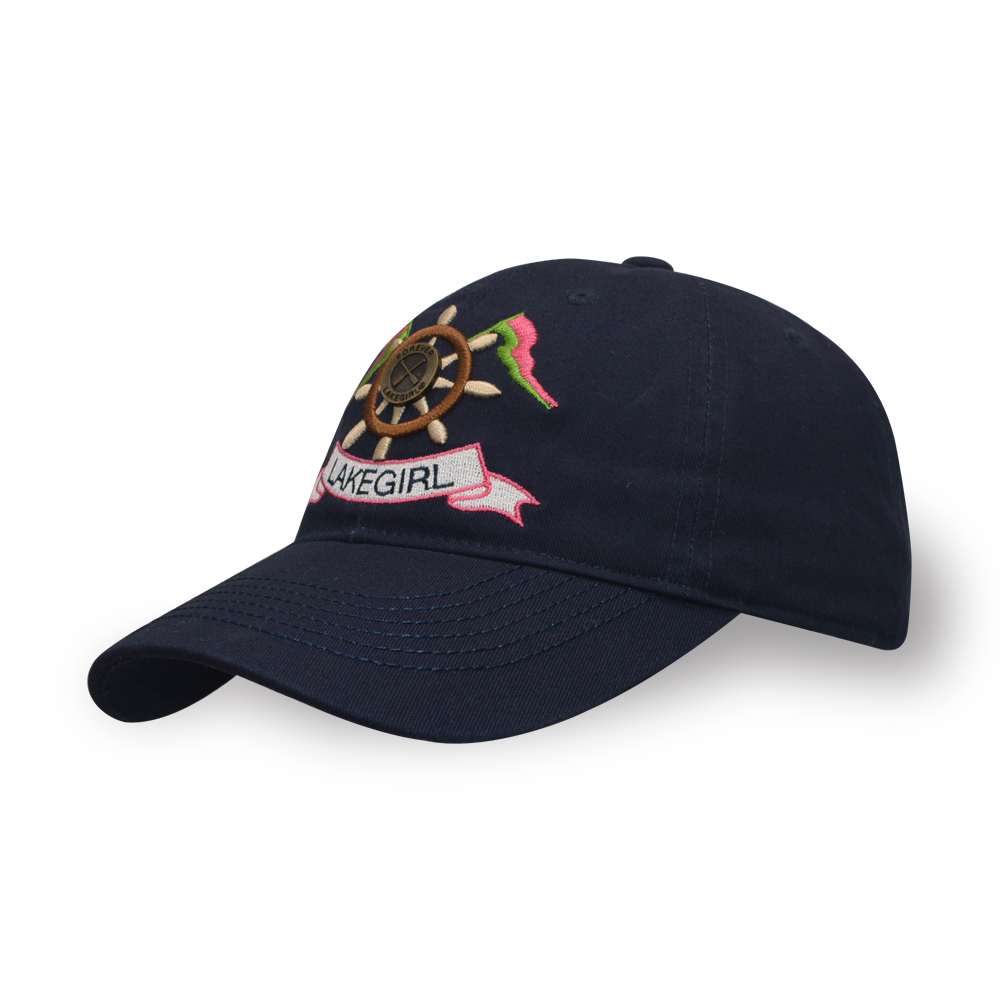 6 panel 3D embroidery metal patch cotton twill washed dad hat