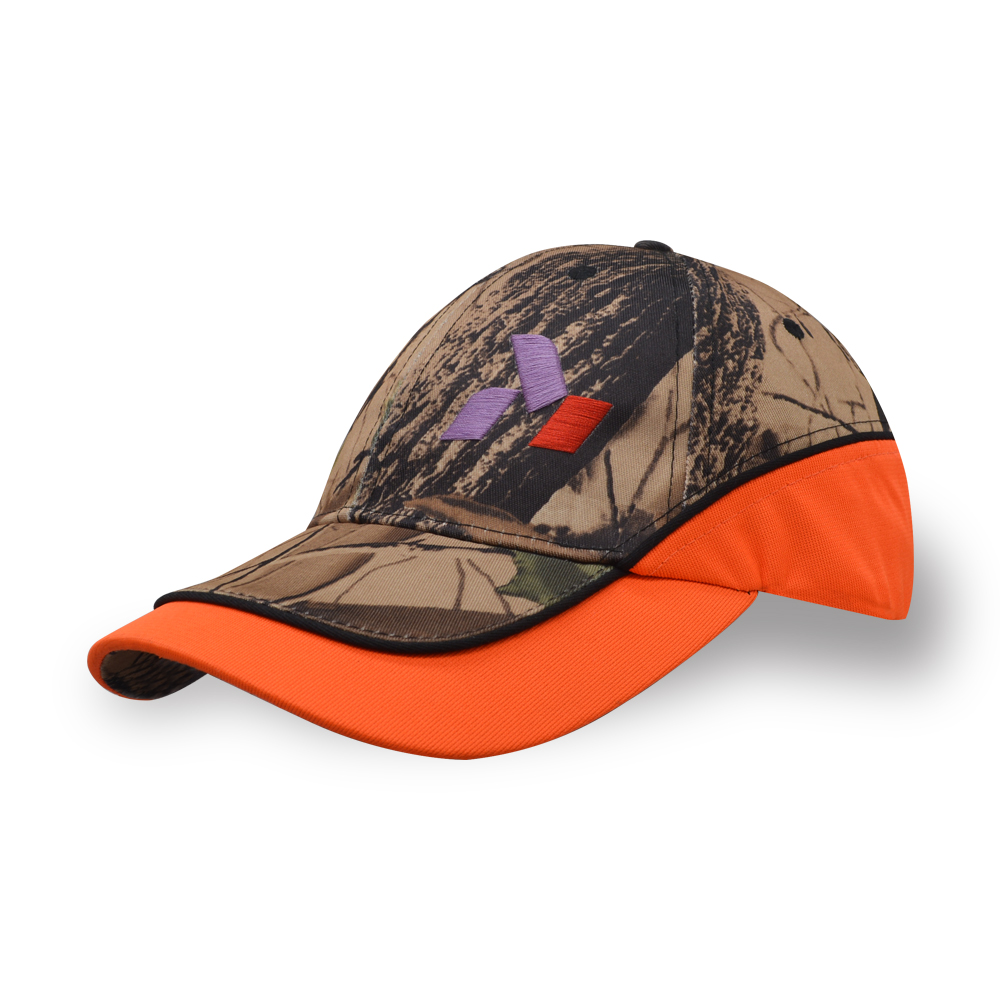 6 panel embroidery camouflage connected embroidery baseball cap