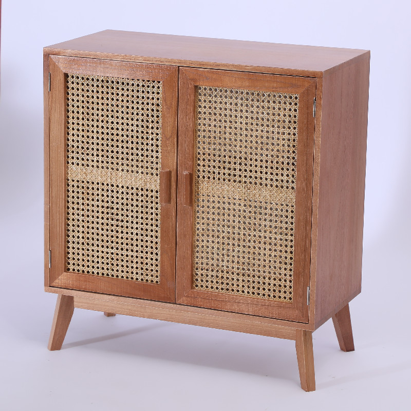 Rattan Storage Living Room Cabinet