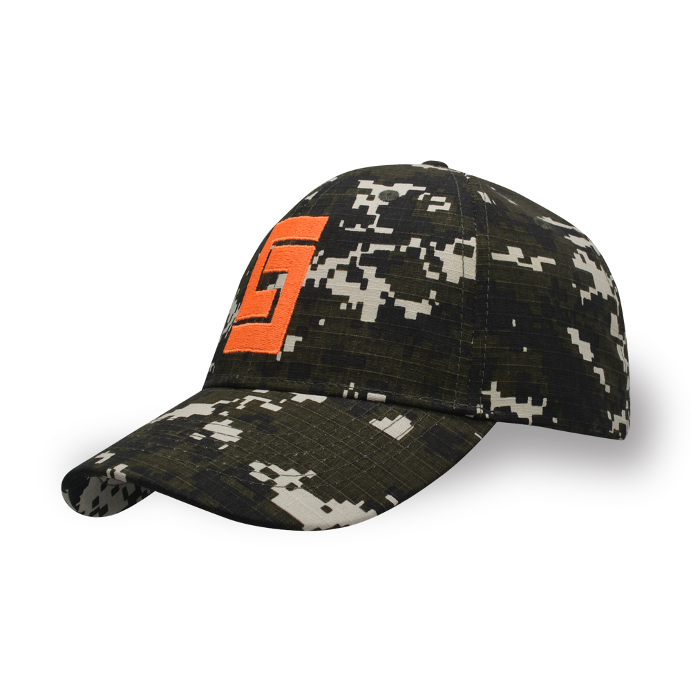 6 panel embroidery camouflage baseball cap