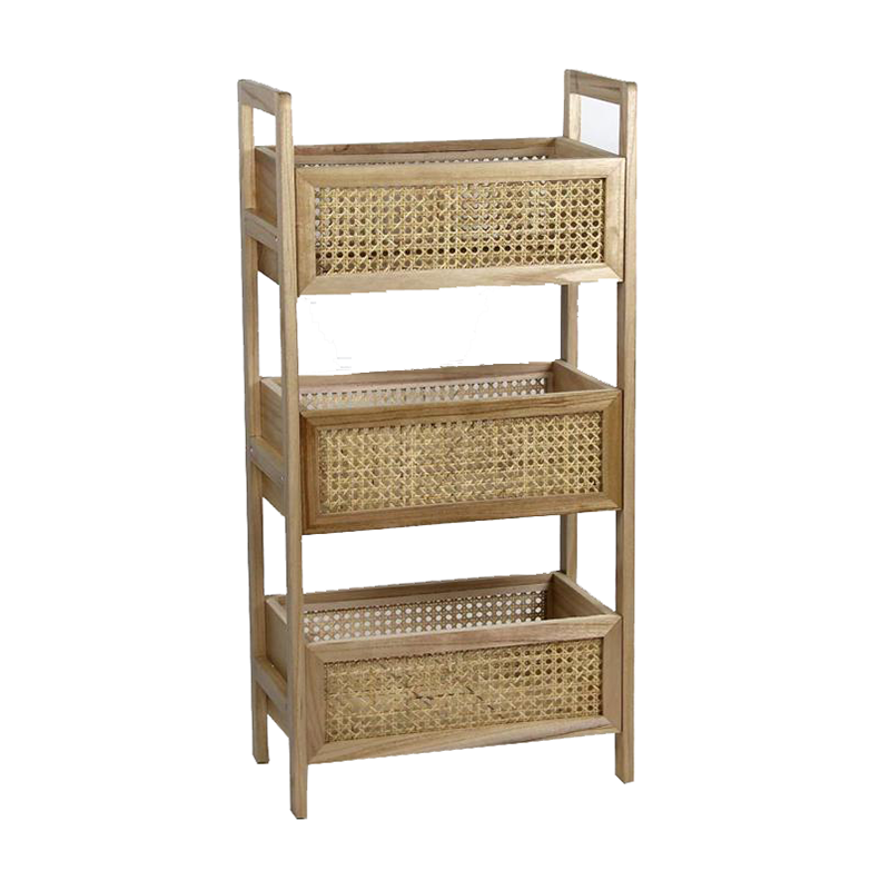 Rattan Storage Rack Shelf