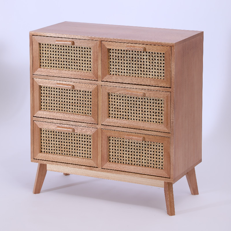 Rattan Storage Living Room Cabinet