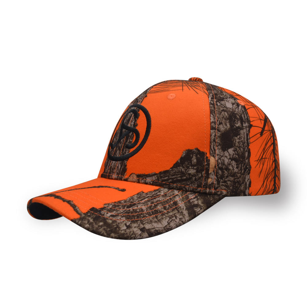 6 panel embroidery tree camouflage baseball cap