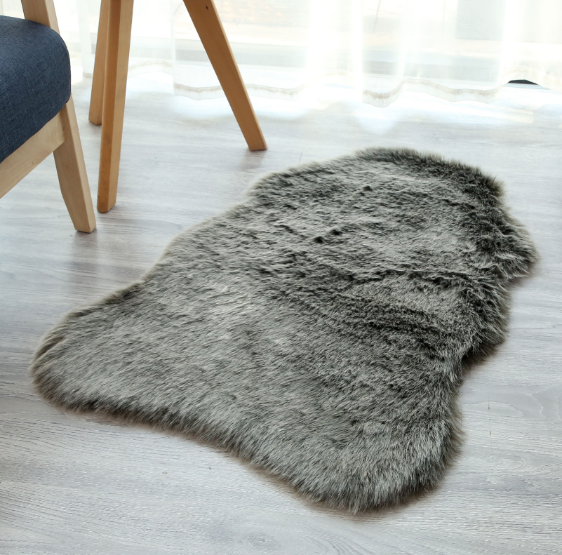 mordern fashion long pile fake animal fur mat faux fox flooring carpet luxury tipped color artificial fox fur rugs