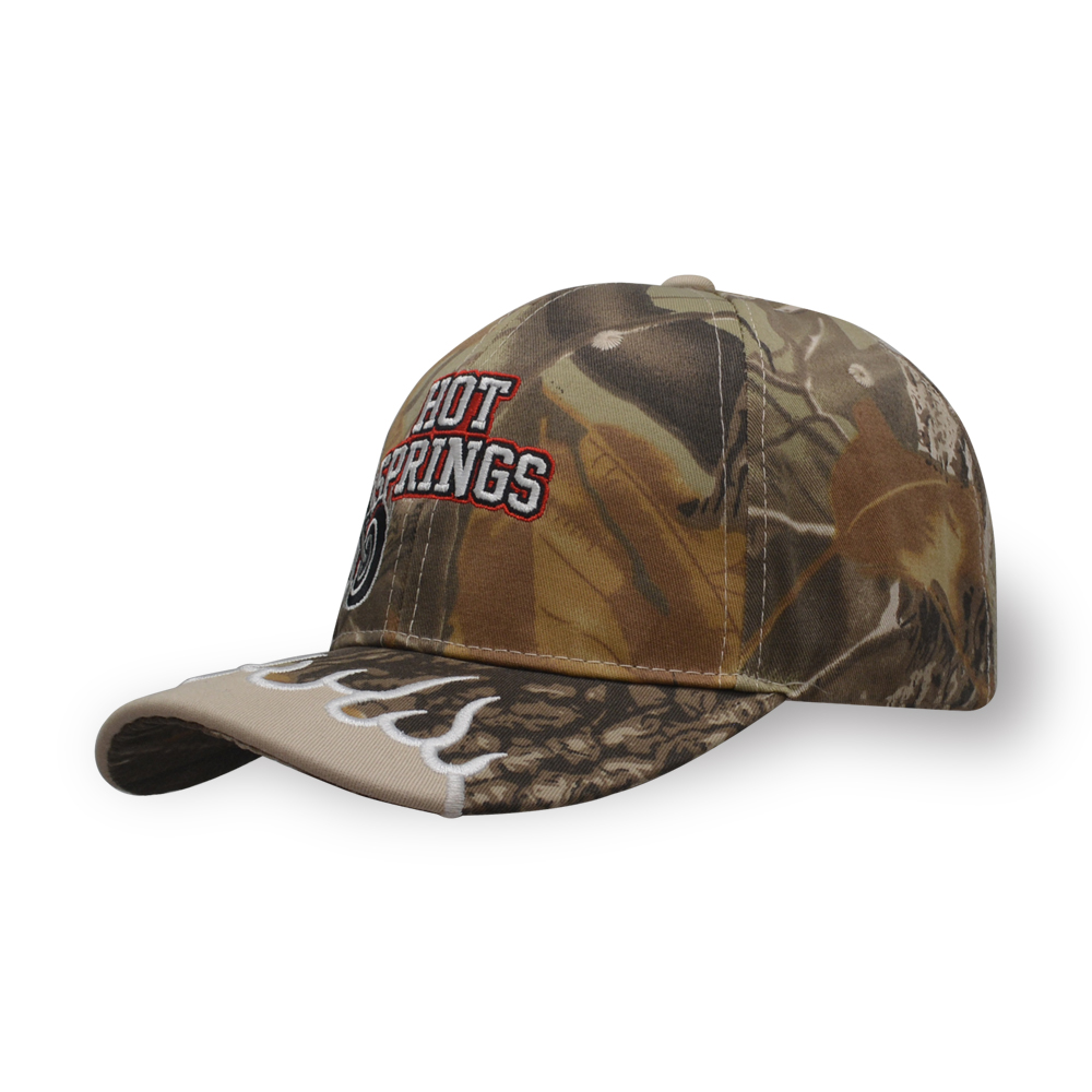 6 panel connected embroidery camouflage cotton twill baseball cap