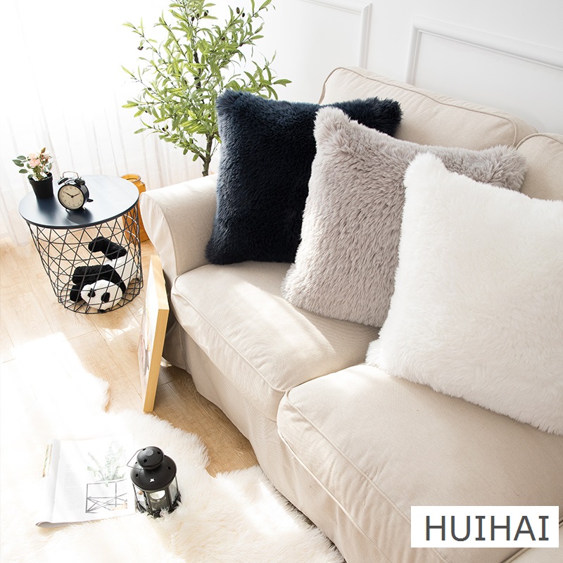 Shaggy Alcapa luxury faux fur pillow custom colors faux fur throw pillow for home decor