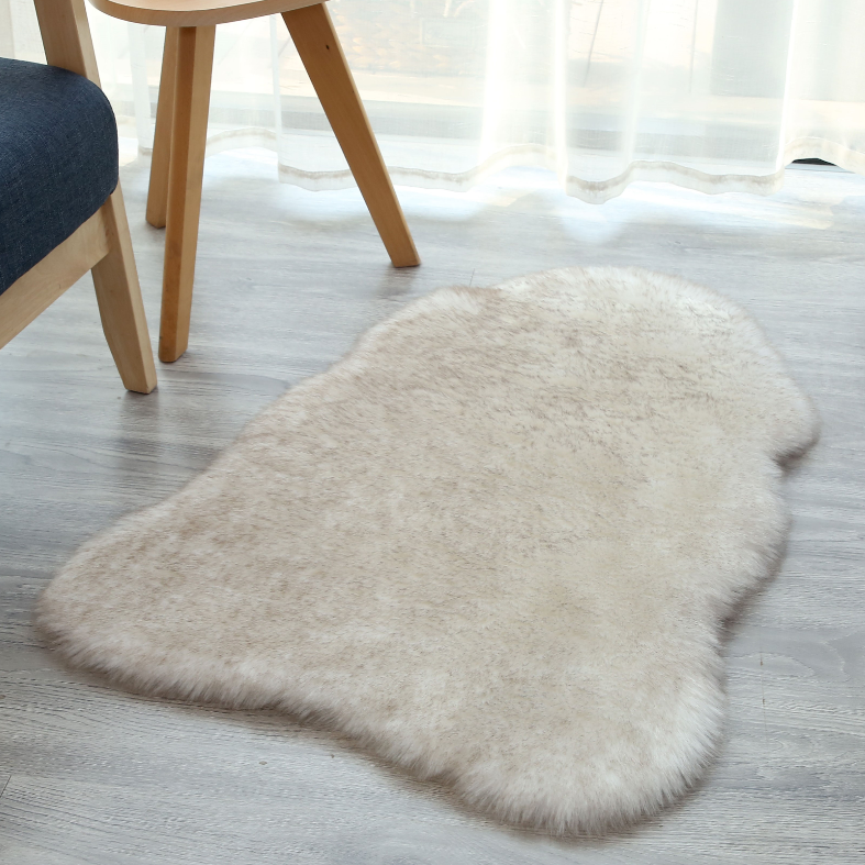 mordern fashion long pile fake animal fur mat faux fox flooring carpet 2*3ft luxury tipped color artificial fox fur rug