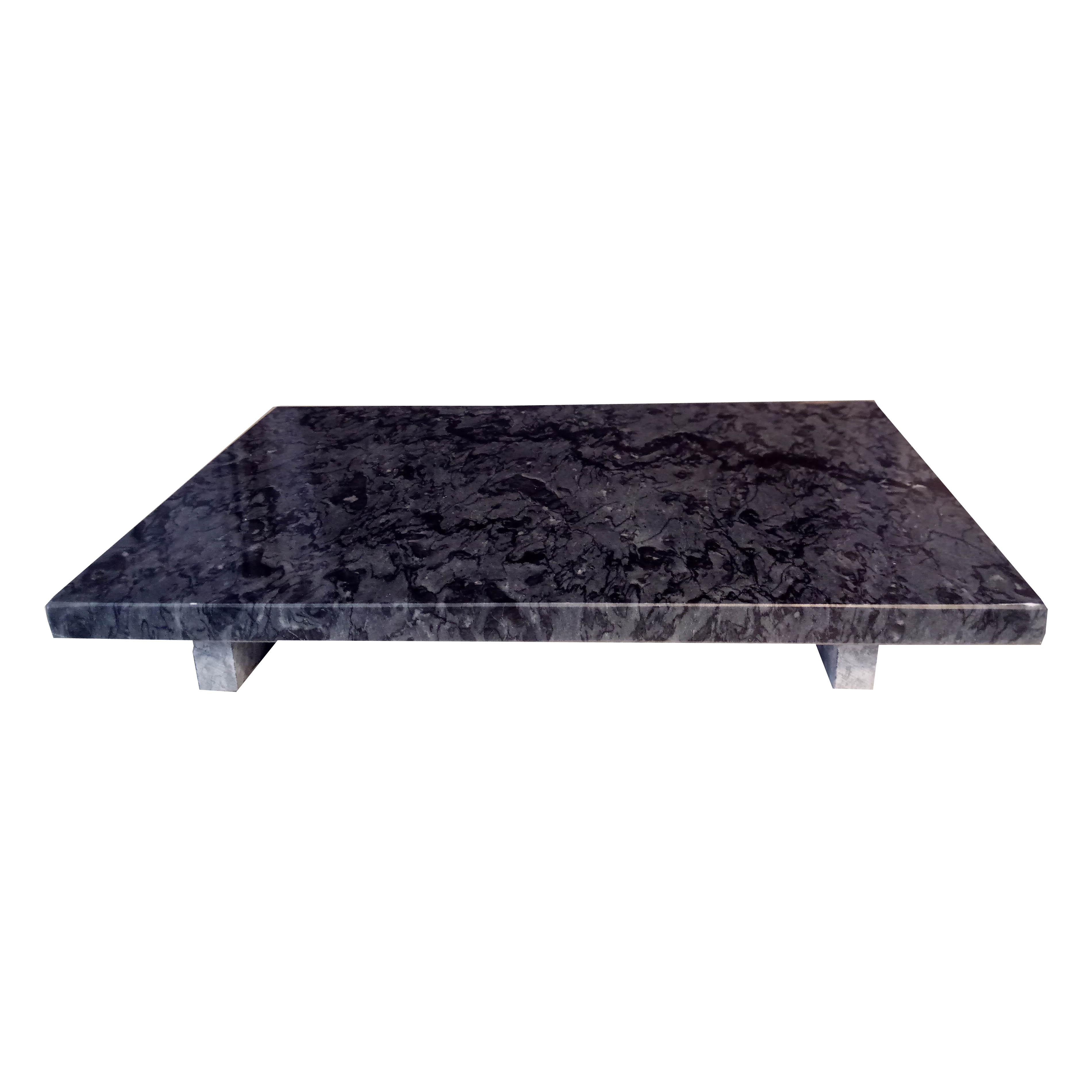 Pastry Stone Board Rectangular Shape Moisture Resistant With Foot Marble