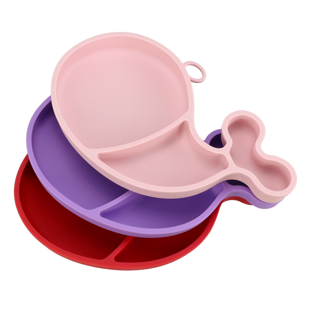KASU LP007 Cute Divided SIlicone Baby Plate