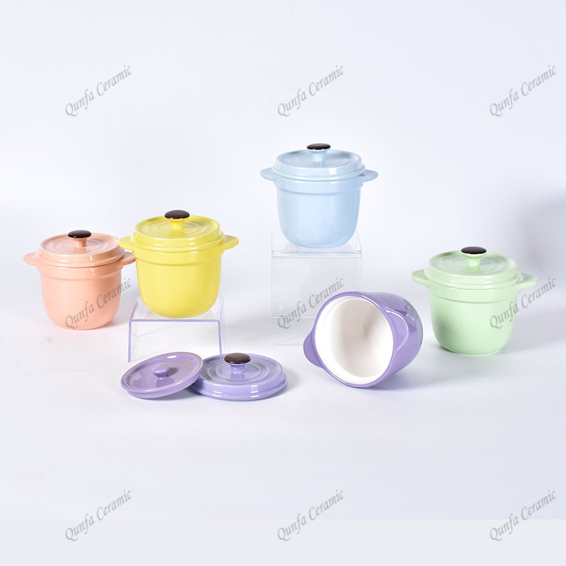 High quality Microwave Oven Safe Cookware Colorful Mini Ceramic Petite Casserole