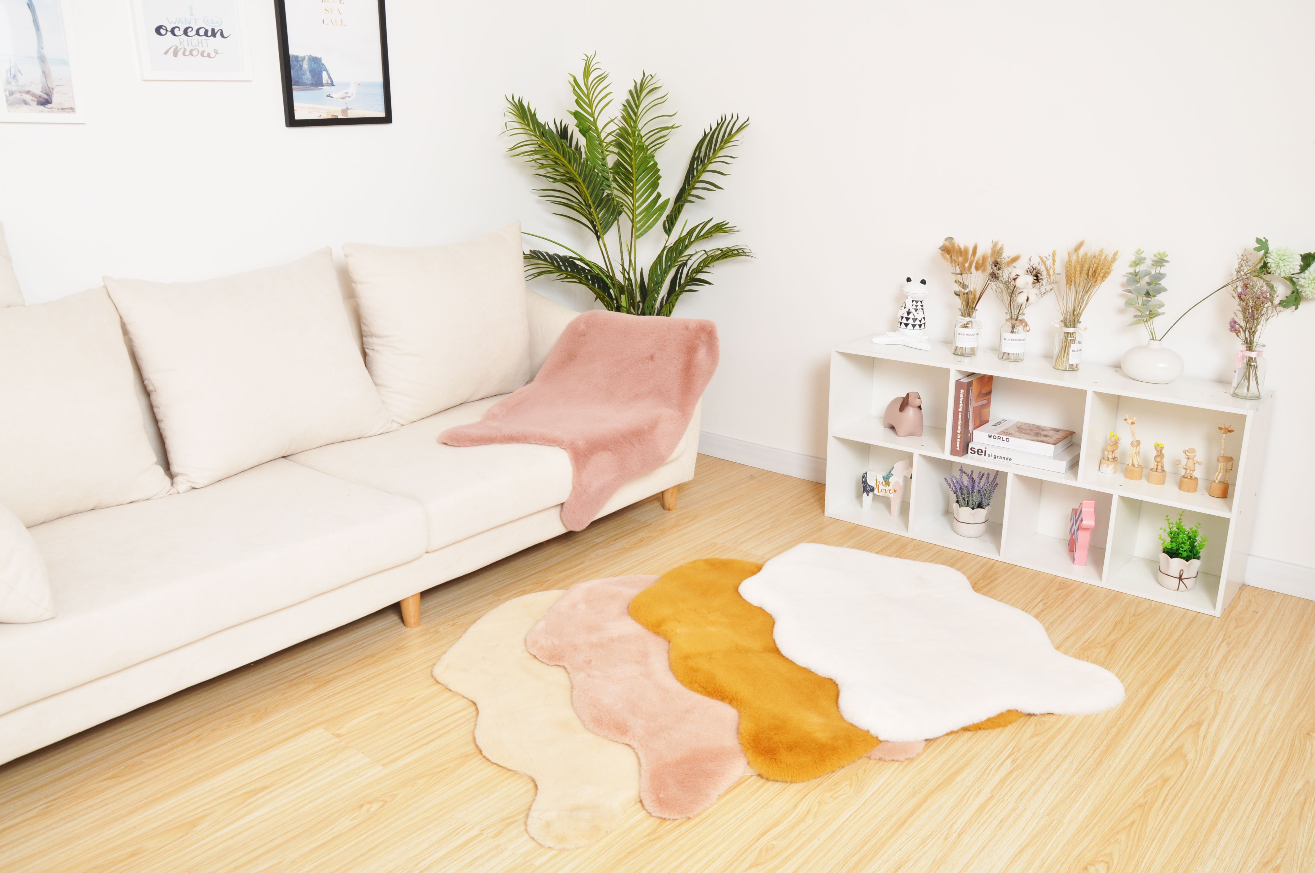 Europe classic customized animal fur rugs mats pads decorative floor faux rabbit fur rugs and carpets