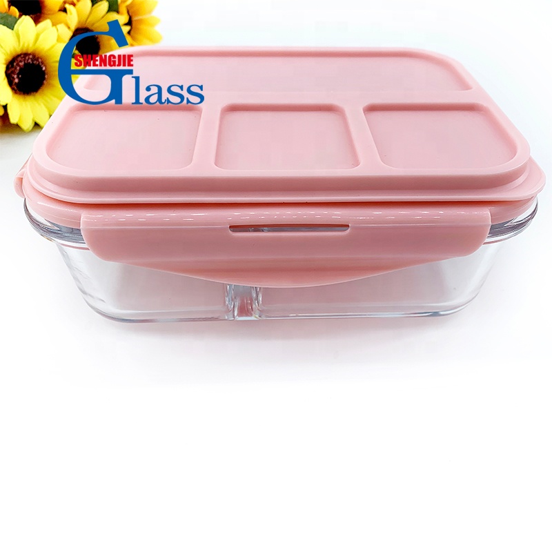 Total solutions 18 piece glass containers top selling new 3 compartment microwave safe high borosilicate food container 2