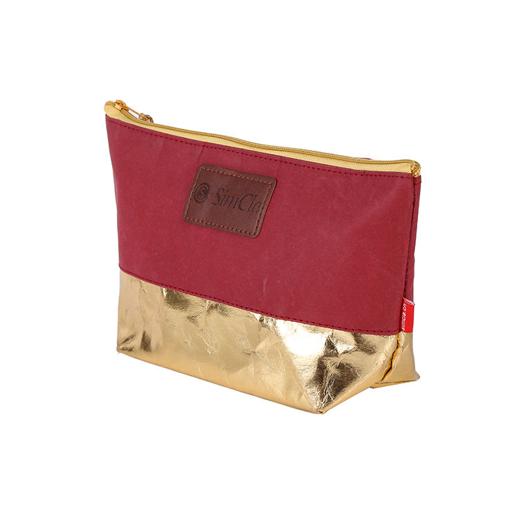 Washable kraft paper cosmetic bag