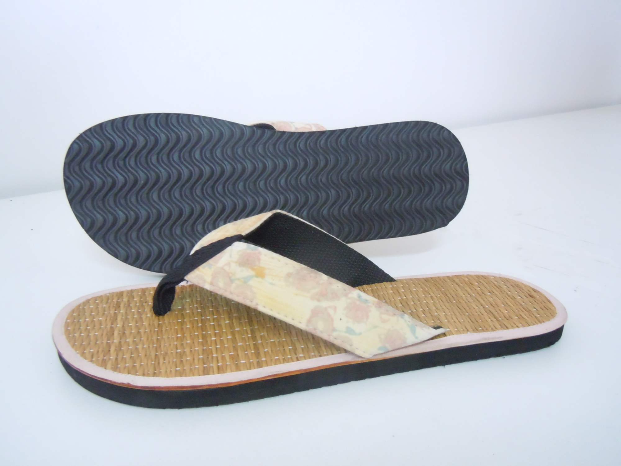 LE174027 Flip-flop, Sandals,Linen Sandals, Cork Sandals