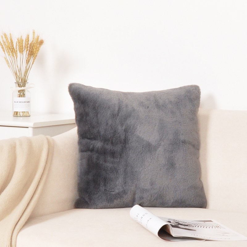 Nordic super soft pillow cover faux fur rabbit throw pillow case sofa cushion cover for bedroom