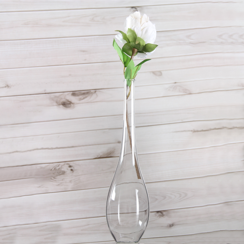 ！27CM borosilicate glass vase light clear decortive vase for home decoration