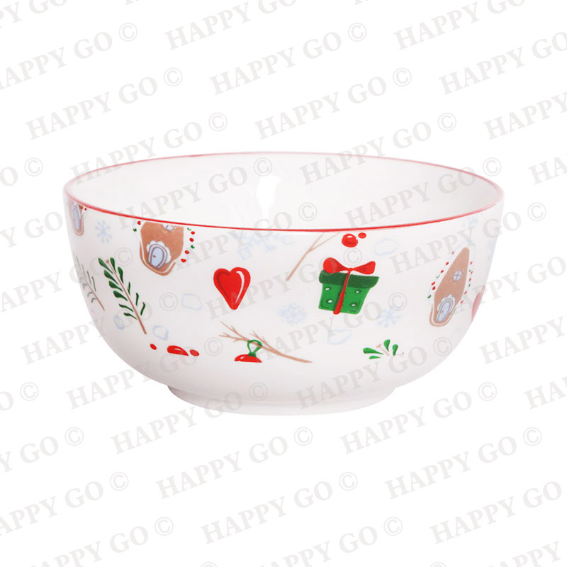 13.8CM/525ML BOWL WITH Christmas DECAL
