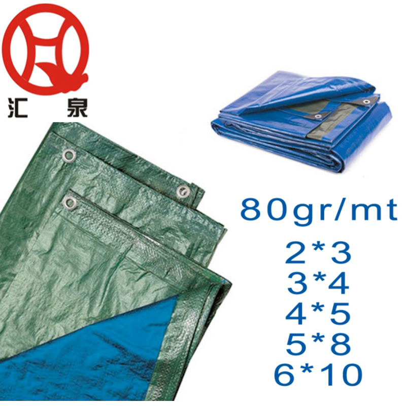 80gsm Oliver Green 3x 5m PE Tarpaulin