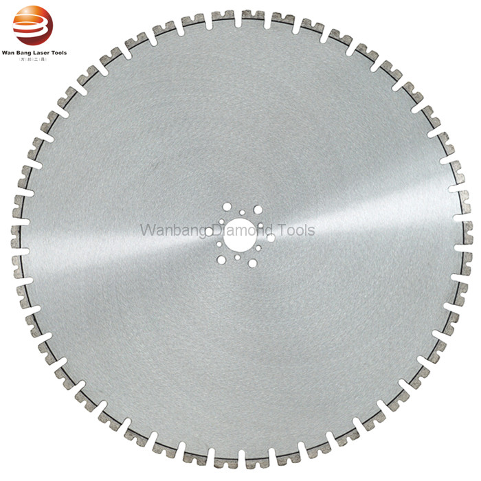 Laser welded diamond wall saw blade for wall demolition