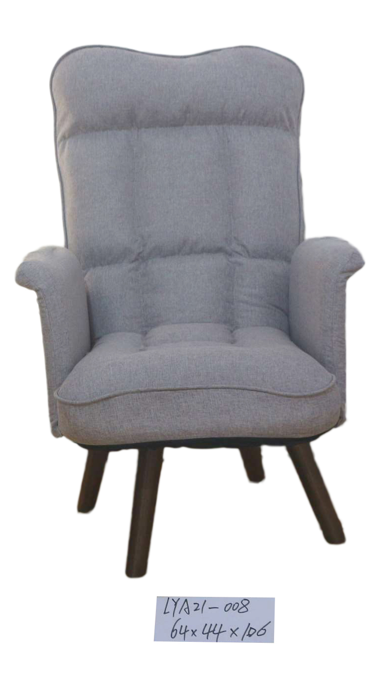Northern Euope design Solid wood Light Grey Artificial Fabric Armchair LYA21-008