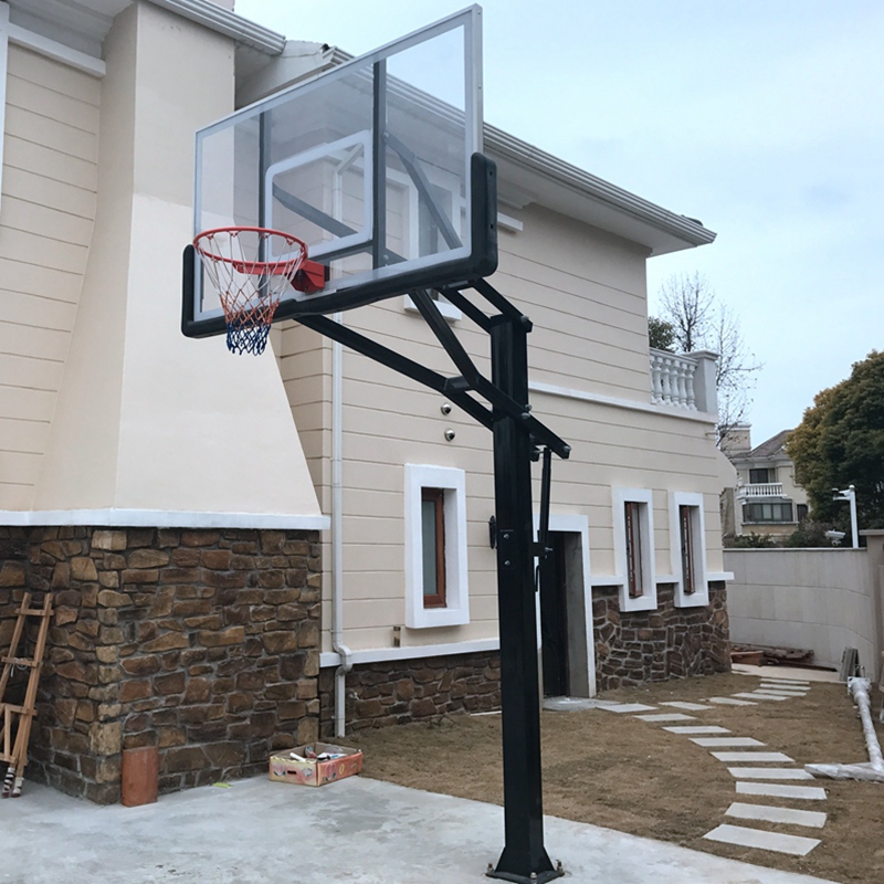 Basketball stands in ground outdoor fitness equipment 3.05m adjustable basketball system
