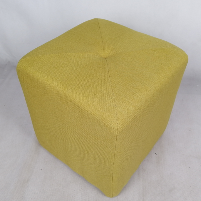 YR21032731 Zhengheshun Living room square stool with cotton linen fabric