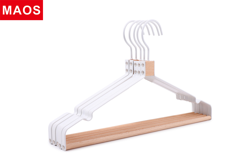 Creative metal with wood clothes hanger