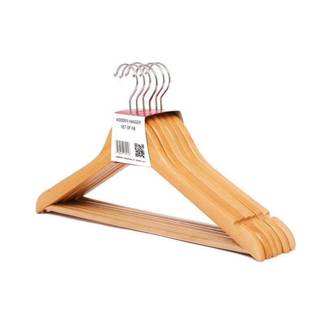 High quality wooden suit hanger natural color wooden hanger