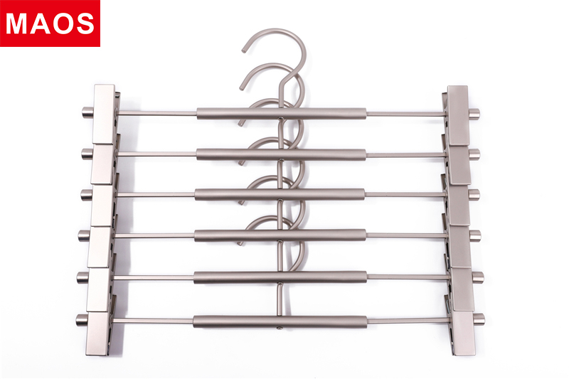 Fashion high quality metal pants hanger with hollow tube
