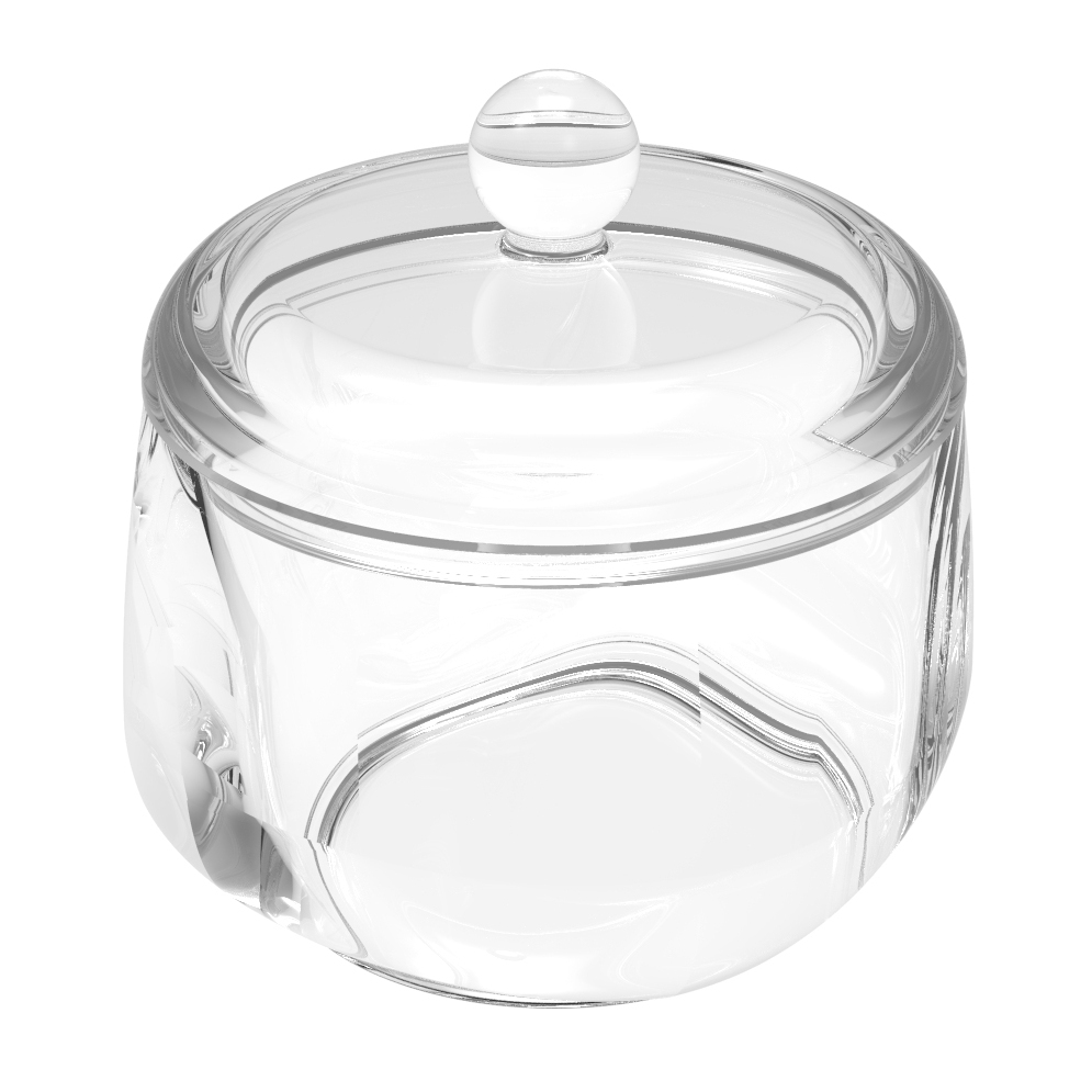 Multi-functional Clear Acrylic cotton swab holder Brush holder Round tray with lid
