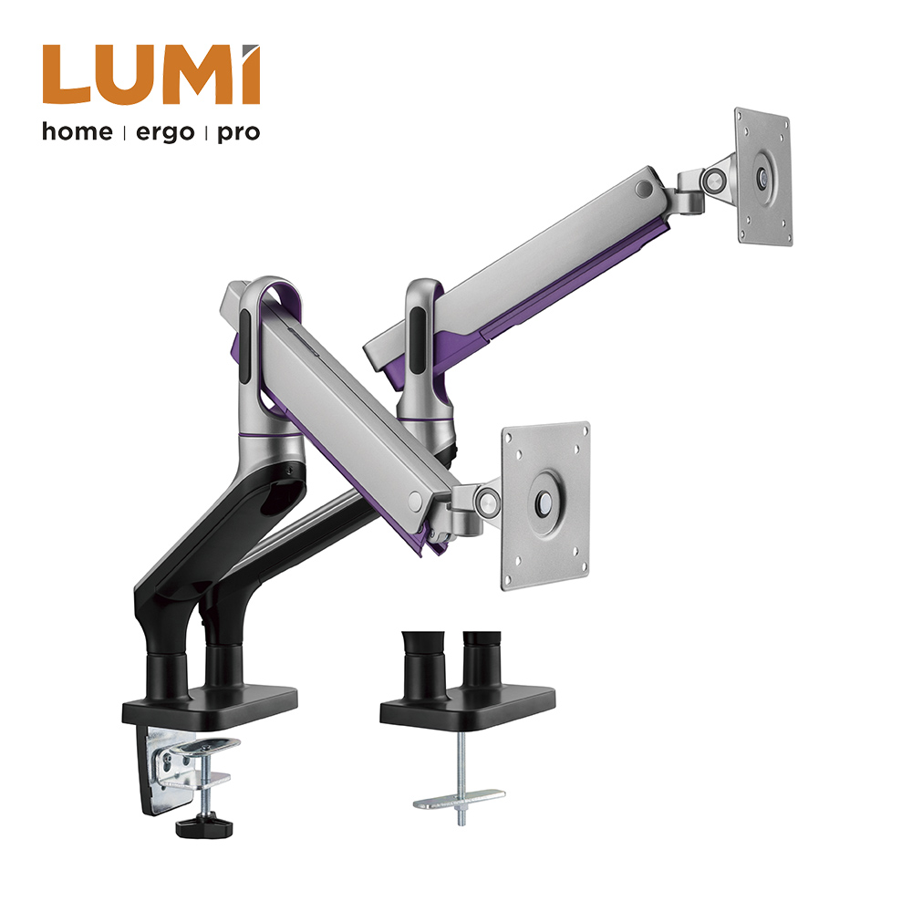 Dual Monitor Premium Aluminum Spring-Assisted Monitor Arm