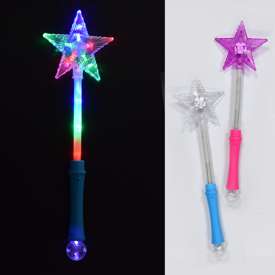 Neoglo S31059-A-NY Party Item New Years Happy New Year 16'' LED Star Wand With Disco Ball