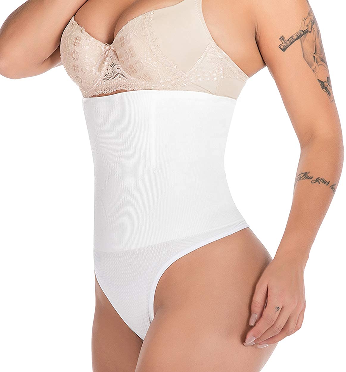 Womens Shapewear Tummy Control Shorts Brilliance High-Waist Panty Mid-Thigh Body Shaper Bodysuit