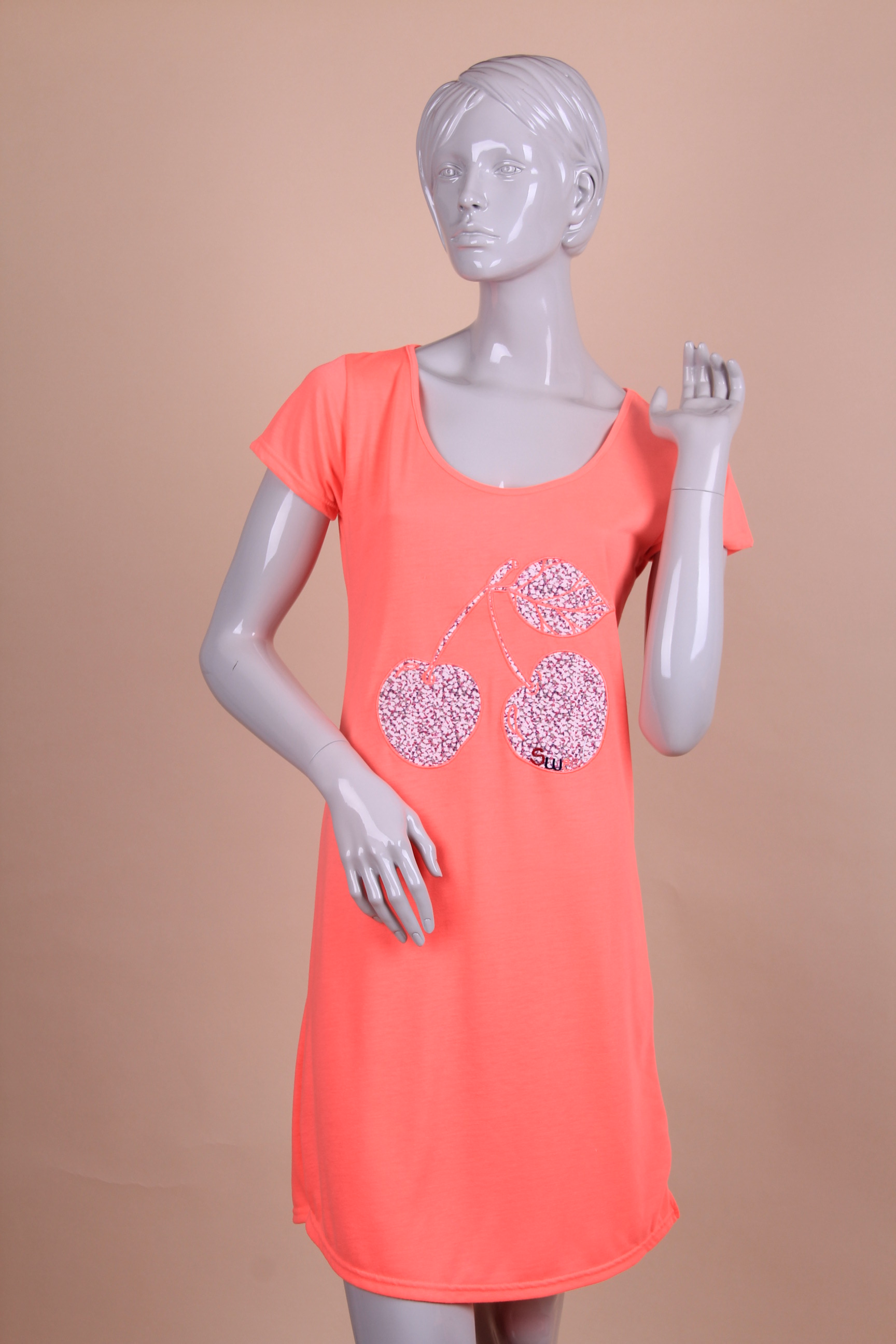 Ladies neon color jersey dress
