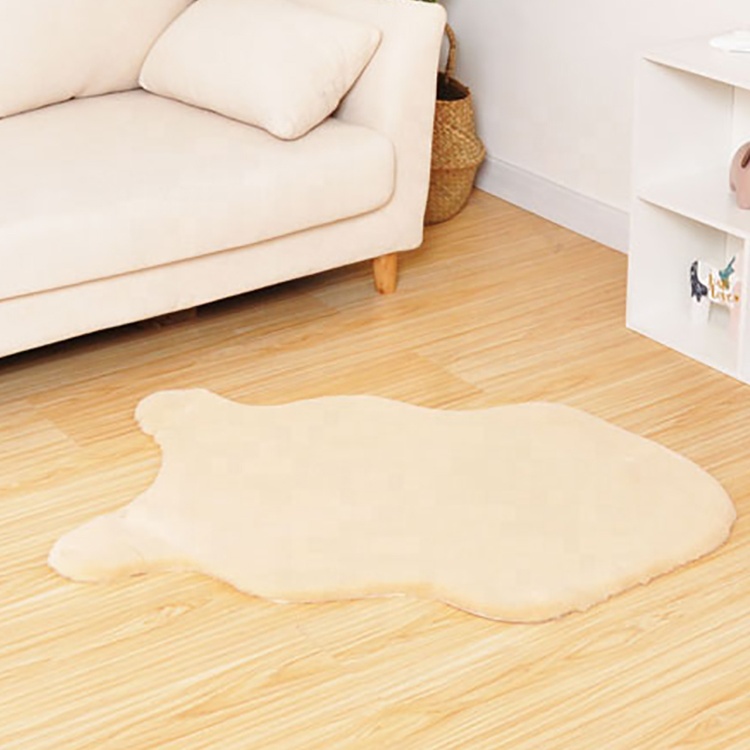 2020 wholesale rabbit faux fur washable carpets mats pads modern area rugs