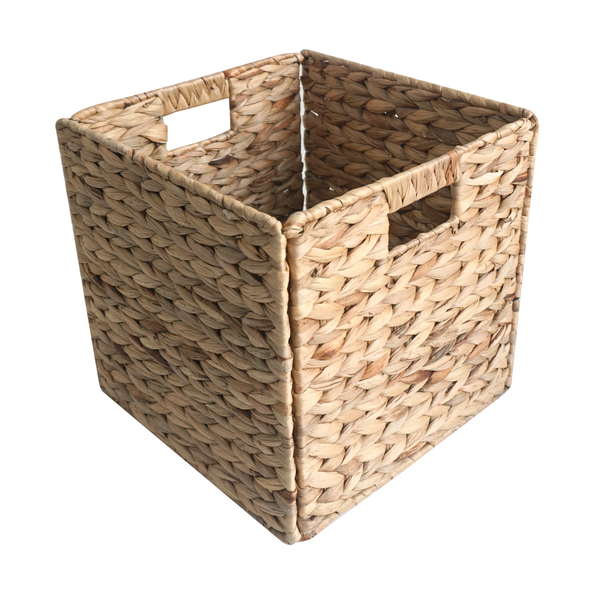 Kingwillow hot selling decorative water hyacinth storage bin basket water hyacinth basket grass woven home storage basket