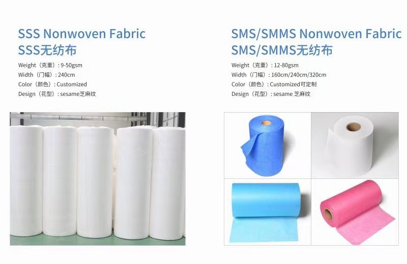 SMS nonwoven fabric for isolation clothes / medical gown