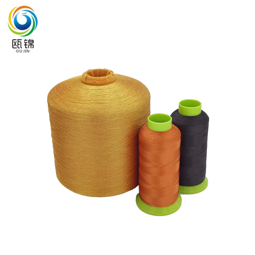 OU JIN polyester filament embroidery yarn 1.5kg cone FDY 108D