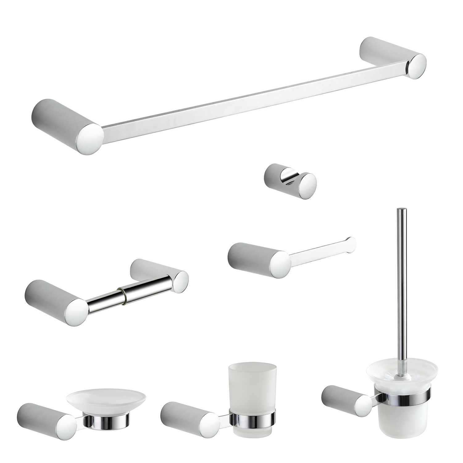 4 pieces black bathroom sanitary modern design bathroom accessories set