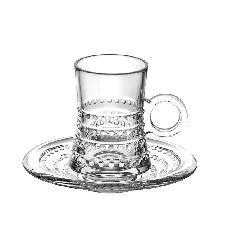 Garbo New design glaa tea cup with saucer set