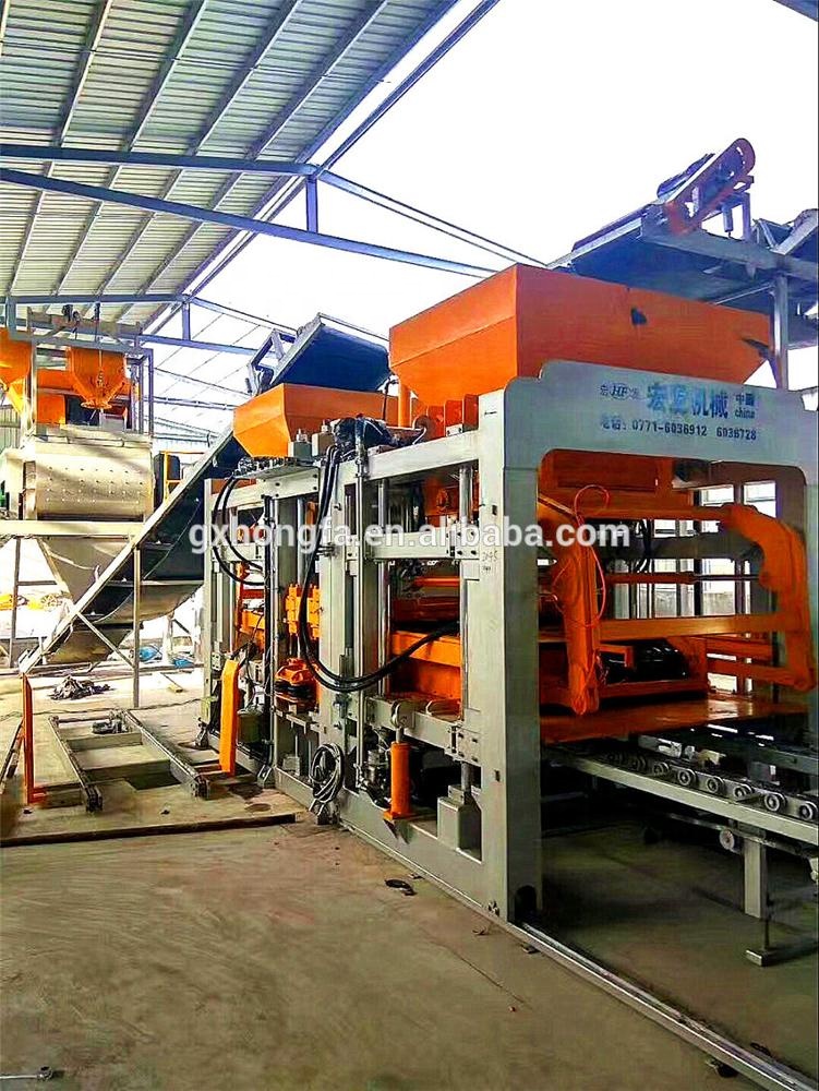 QT10-15F Auto hydraulic press grass paving block making machine concrete block maker cement brick making machine price in Qata