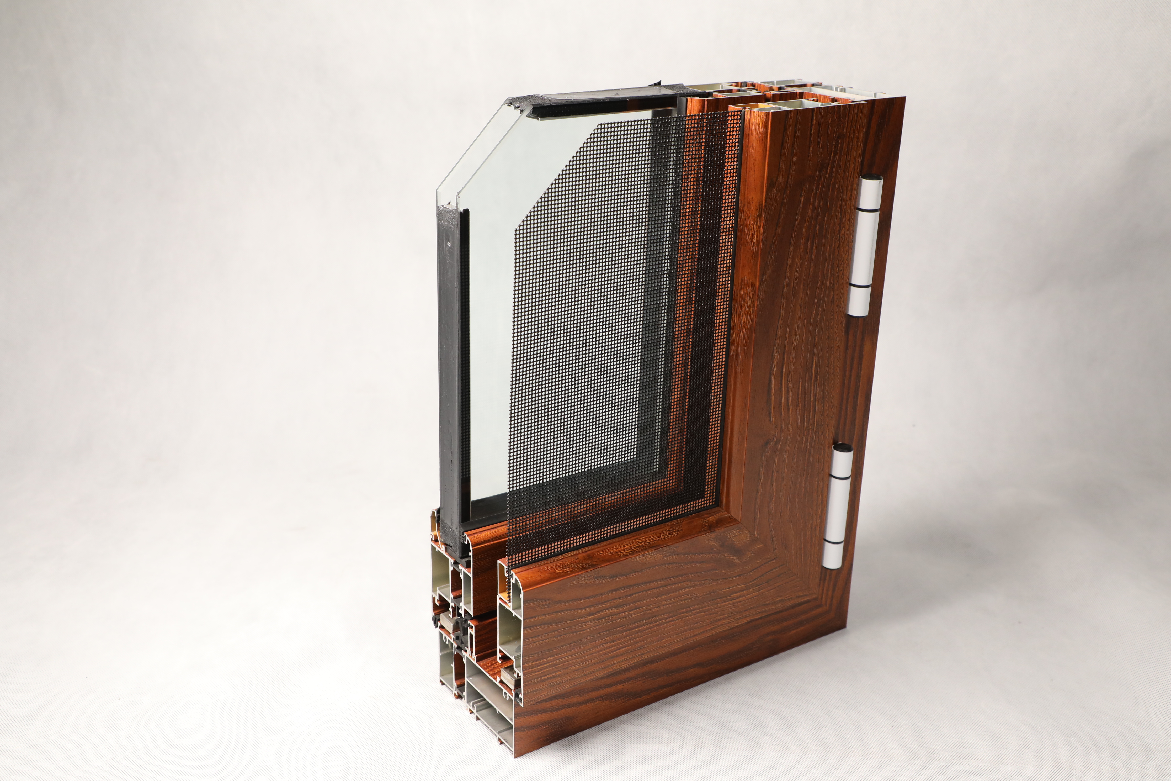 Wooden grain aluminium profile window