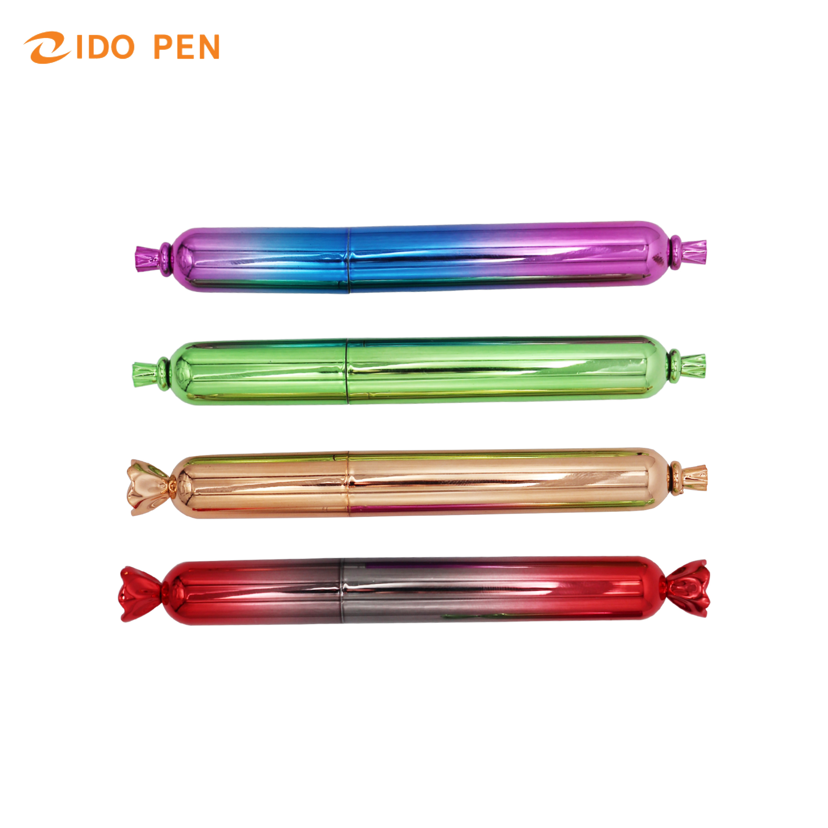 Rainbow gradient color sausage cute shape pen plastic ballpoint pen supports customized writing smoothly