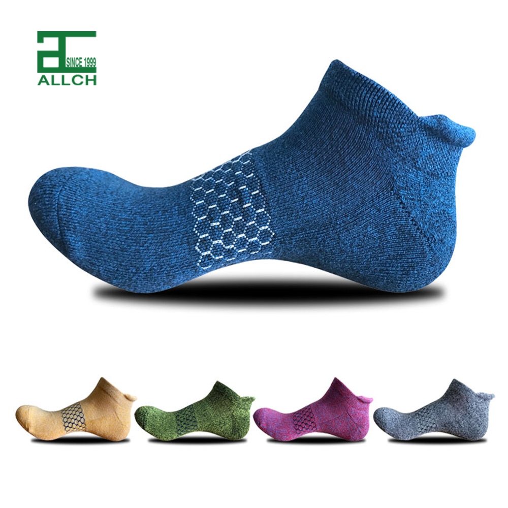 FS000243 Mens Hiking Running Socks Sports Tube Patterned Terry Cotton Athletic No Show Sock